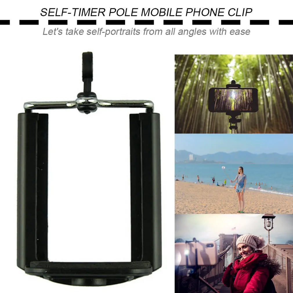 Tripod Mount Adapter Cell Phone Holder Clip Camera Bracket for Selfie Self-Timer Monopod Tripod