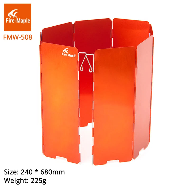 Fire Maple FMW-508 Wind Shield Outdoor 8-Plates Wind Screen For Camping Hiking