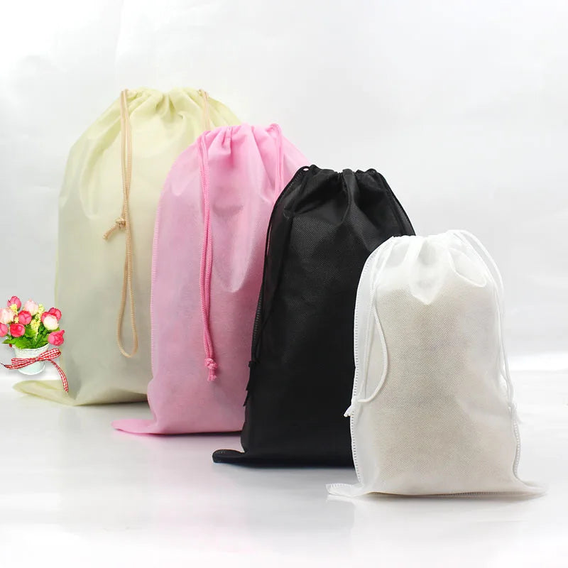 Wholesale Waterproof Package Shoe Pocket storage organize bag Non-woven fabric Draw pocket Drawstring Bags Toiletry Bag Case