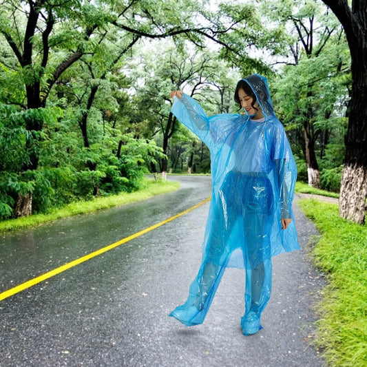 Disposable Raincoat Adult Emergency Waterproof Rain Coat Hiking Raincoat Camping Hood Rain Clothes Covers Rainwear Poncho Pants