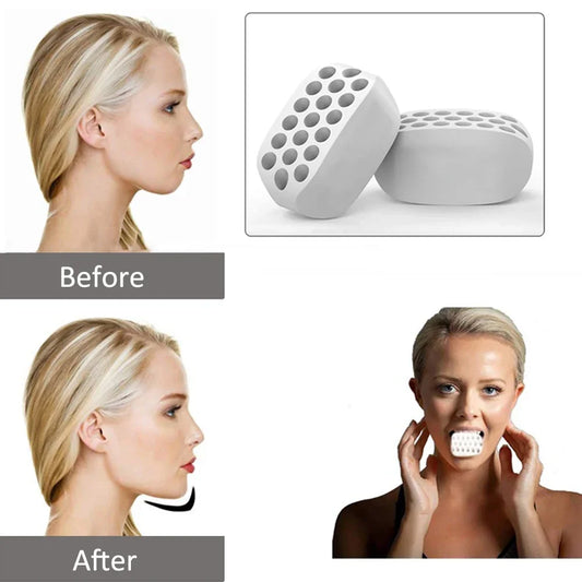 Dropshipping Facial Jaw Exerciser Gym Fitness Ball Jaw Muscle Training Double Chin Reducer Neck Face Slimming Mouth
