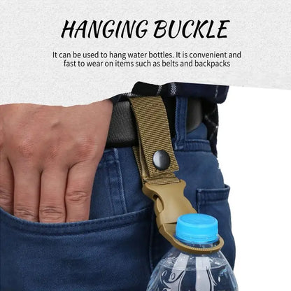 Bottle Buckle Hook Water Bottle Holder Belt Clip Tacticals Gear Military Nylon Webbing For Outdoor Tools Camping Carabiners