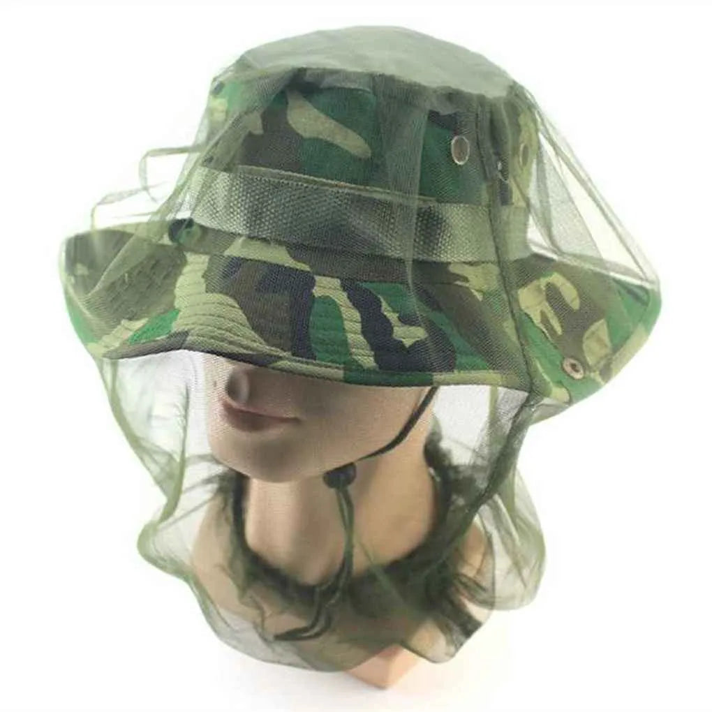1PC/2PCS/5PCS Outdoor Fishing Cap Midge Mosquito Insect Hat Fishing Hat Bug Mesh Head Net Face Protector Travel Camping Cap Hats