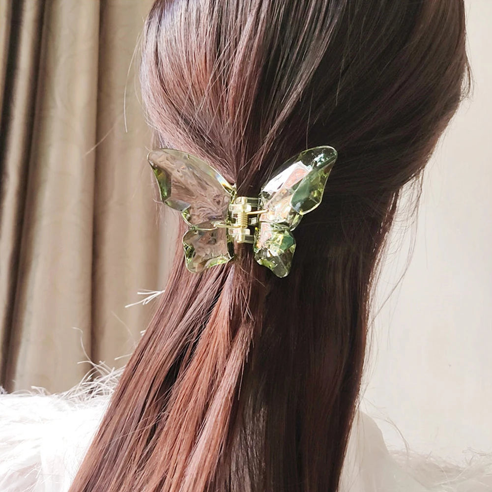 1pcs Korean Butterfly Hair Claw Acrylic Hairpin Barrette Crab Hair Clips Headwear for Women Girls Hair Accessories