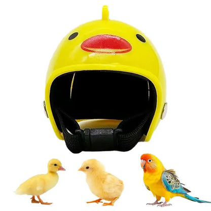Funny Mini Chicken Helmet Pet Hard Hat Dollhouse Mini Helmet Toy Hat Headgear Pet Chicken Helmet Bird Head Helmet Pet Supplies