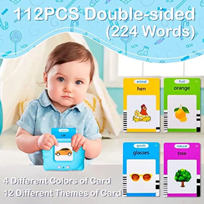 Talking Flash Cards Early Educational Toys Baby Boys Girls Preschool Learning Reading Machine Interactive Gift for Kids
