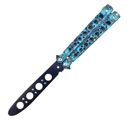 1pc Blunt Folding Pocket Knife，Balisong Practicing Knives Suitable for Beginners，Portable Outdoor Game Tool