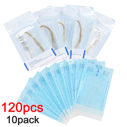 120pcs No Needle Collagen Thread Silk Fibroin Line Carving Anti Aging Wrinkle Collagen Facial Thread Carved Protein Line Kit