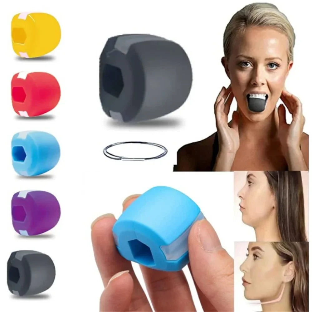 Jaw Trainer Face Exerciser Jaw Exerciser for Jaw Shaper Facial Toner Chin Masseter Muscle Trainer for Double Chin Reducer