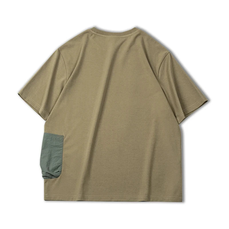Maden Men's Outdoor Fun Print Short Sleeve T-shirts Khaki Military Camping Graphic Tee 2023 Summer Vintage Oversize Tops T Shirt