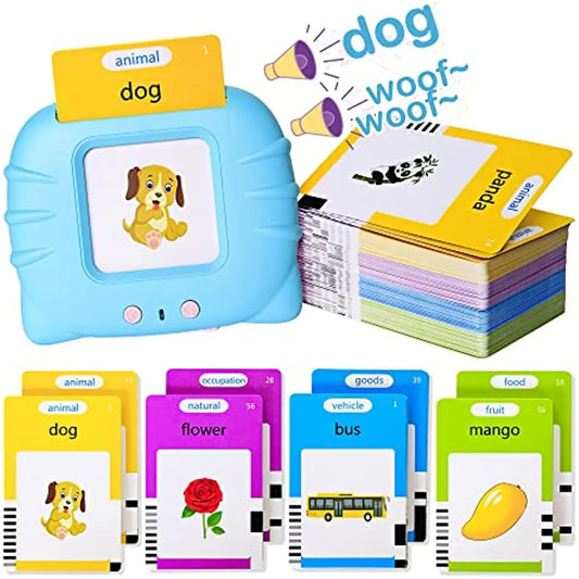 Talking Flash Cards Early Educational Toys Baby Boys Girls Preschool Learning Reading Machine Interactive Gift for Kids